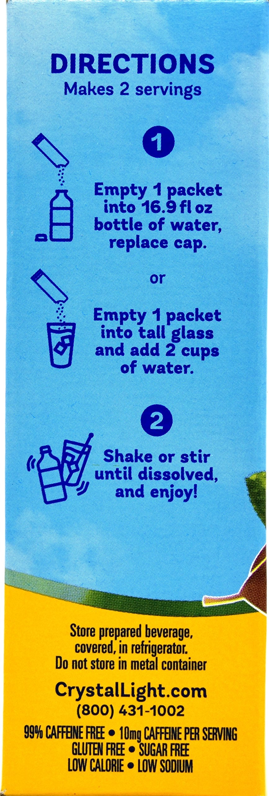 Crystal Light Iced Tea On The Go With Lemon, 10-Count, 0.7-Ounce Packages (Pack Of 6)