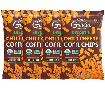 Rw Garcia Organic Chili Cheese Corn Chips, Gluten Free, 7.5Oz Bags, 4 Pack
