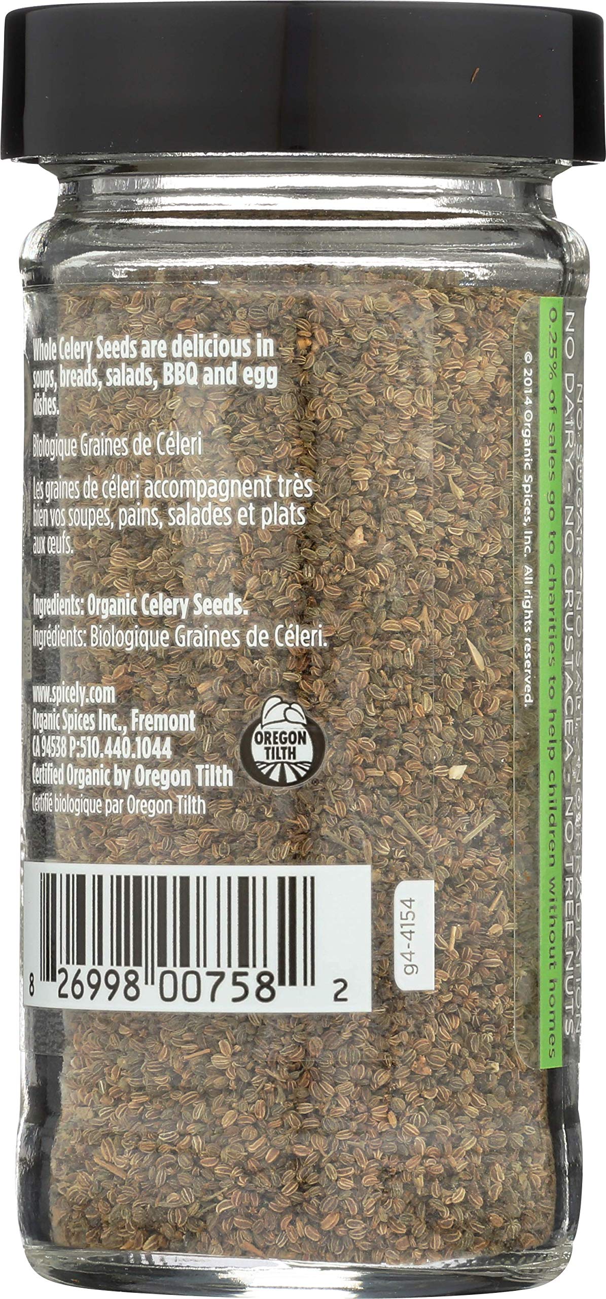 Spicely Organic Celery Seeds, Certified Gluten Free, 1.4 Oz Pack