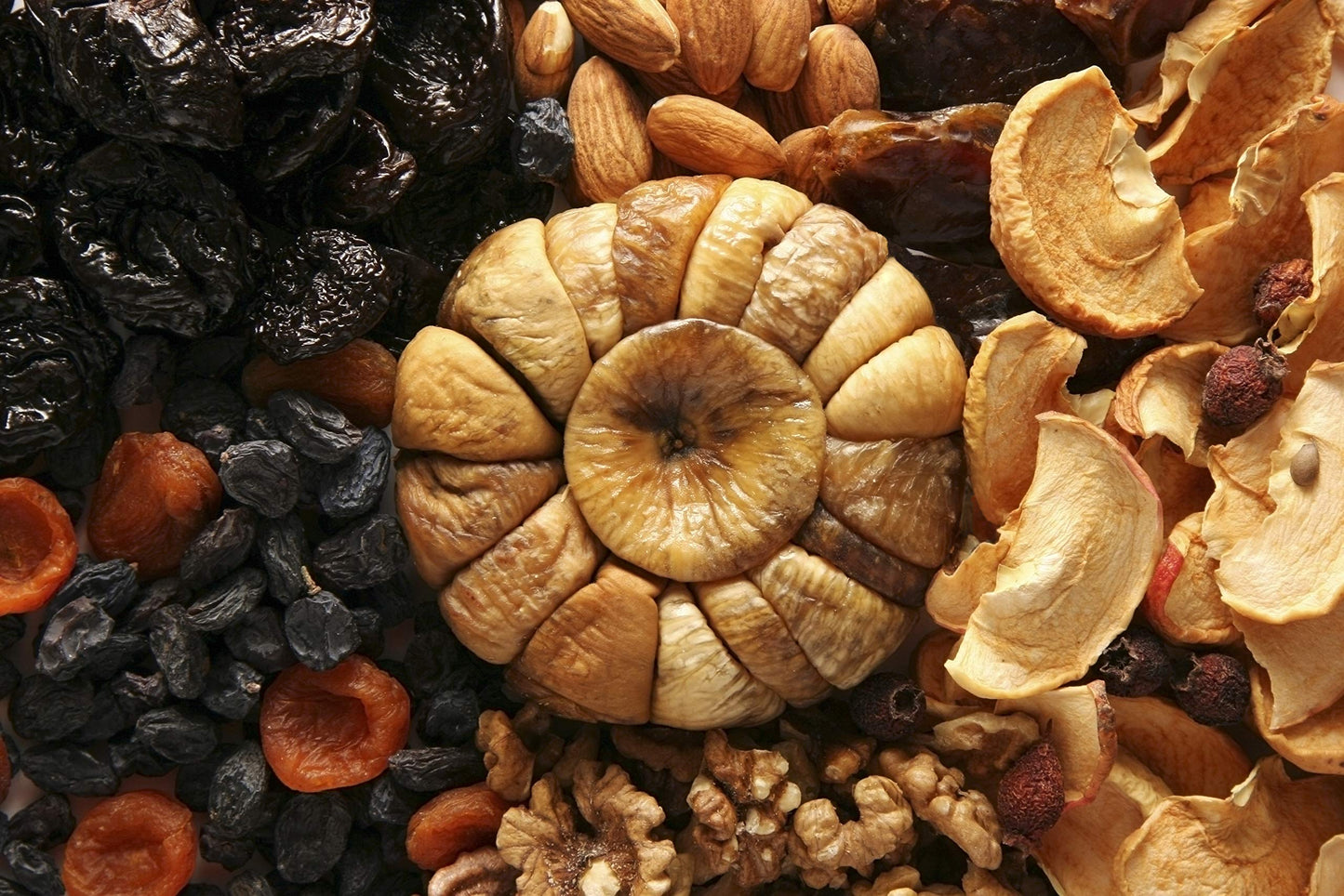 GRAMAS 2 lbs Natural Sun-Dried Turkish Figs, Gluten-Free, Non-GMO, No Added Sugar, Kosher - 4 Packs of 8oz Each