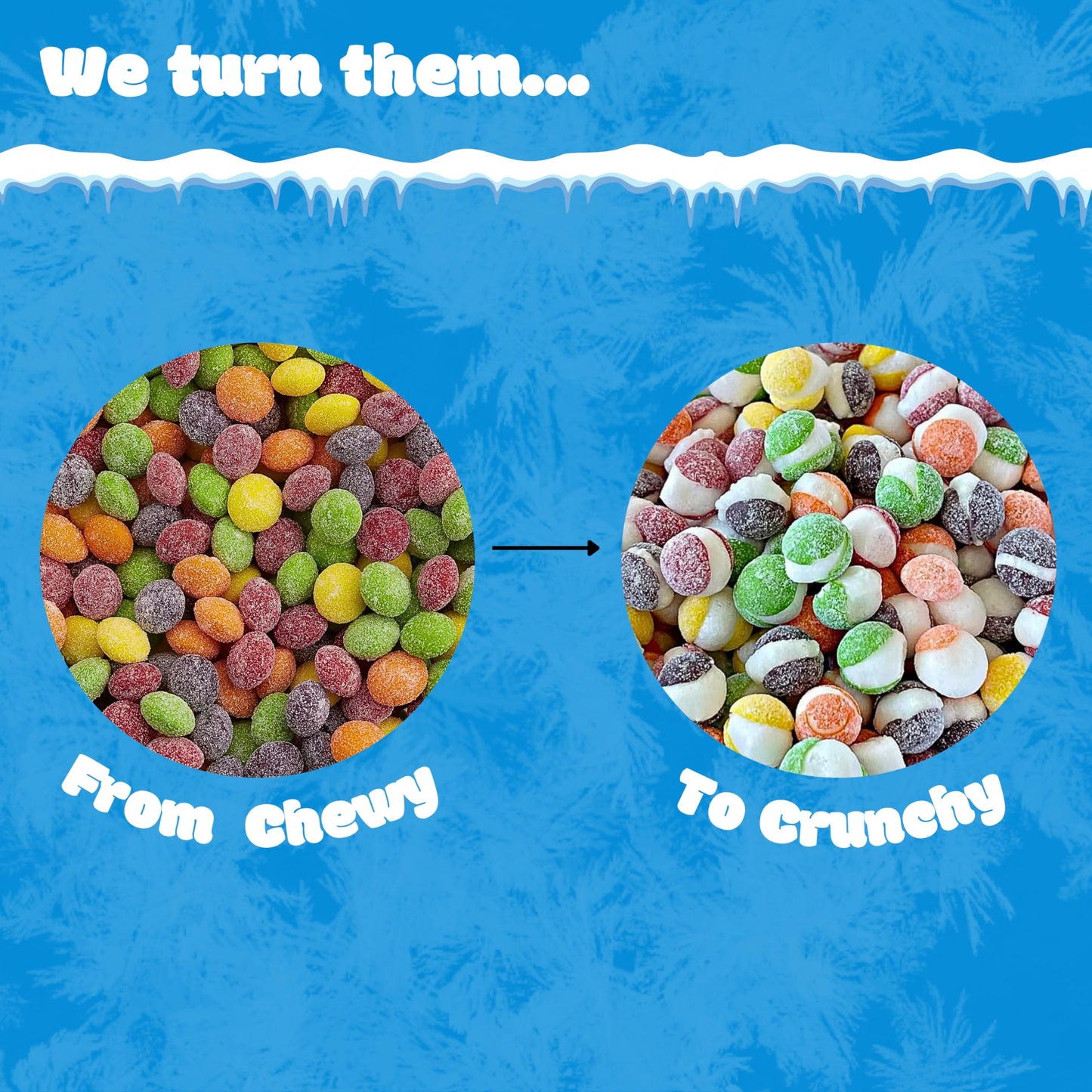Sour Freeze Dried Skittles - Muncheeze Gourmet Sour Freeze Dried Candy Skittles (4 Oz), Assorted Fruity Flavors (Sour Rainbow)