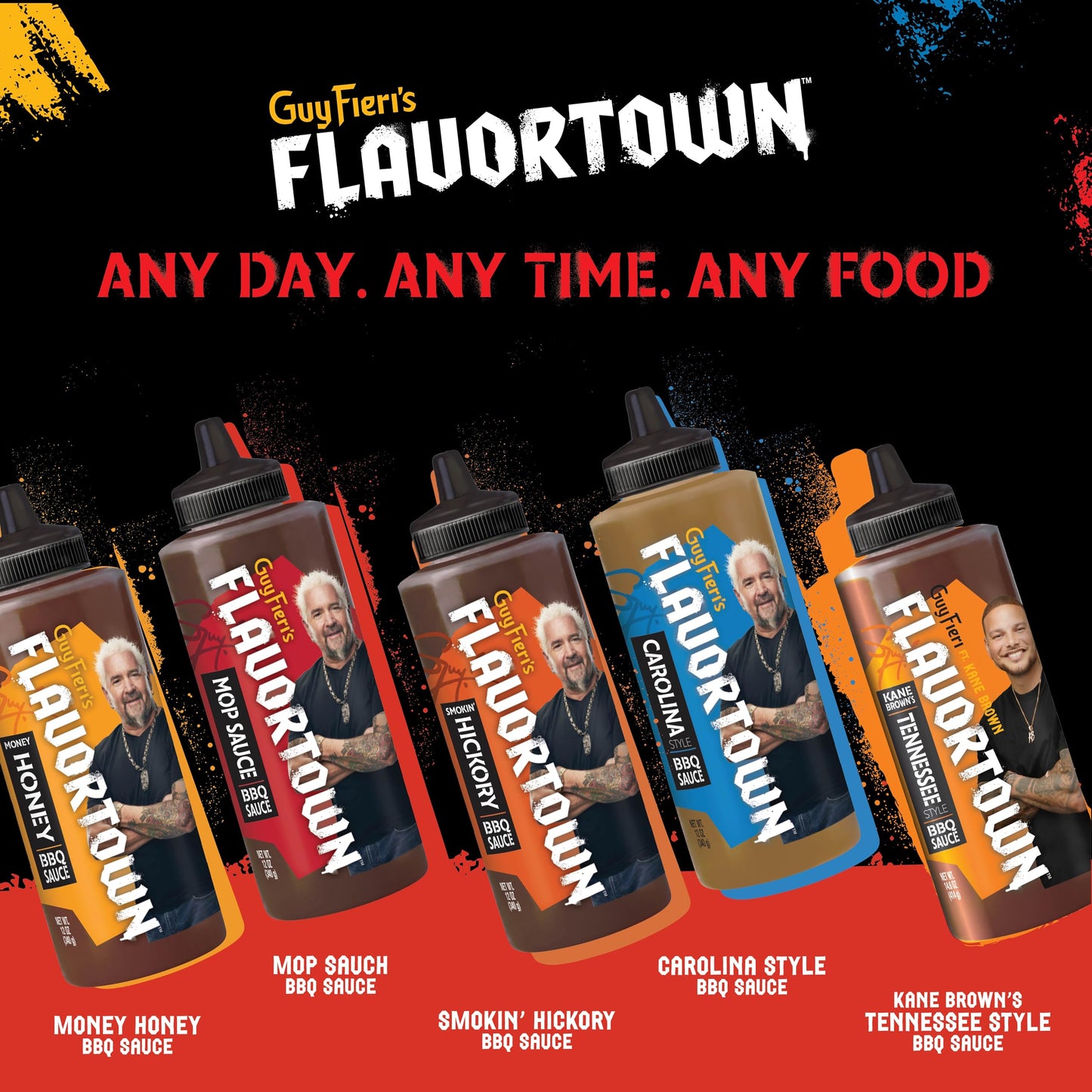 Guy Fieri'S Flavortown Carolina Bbq Sauce - Carolina Gold Barbecue Sauce, Mustard Bbq Sauce, Vinegar Based Sauce - 14 Ounce (Pac