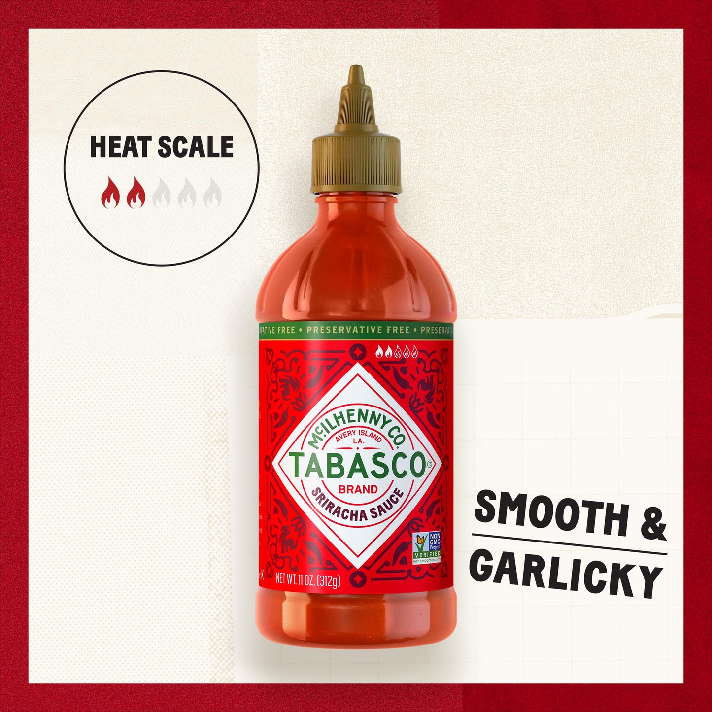 TABASCO Brand Sriracha Sauce, Medium Hot Sauce, Easy-to-Squeeze Bottle, Thai-Style with Louisiana Twist, Rich & Bold Flavor, Gre