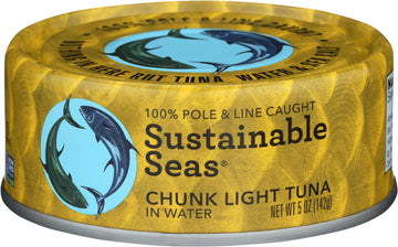 SUSTAINABLE SEAS Chunk Light Tuna In Water, 5 OZ