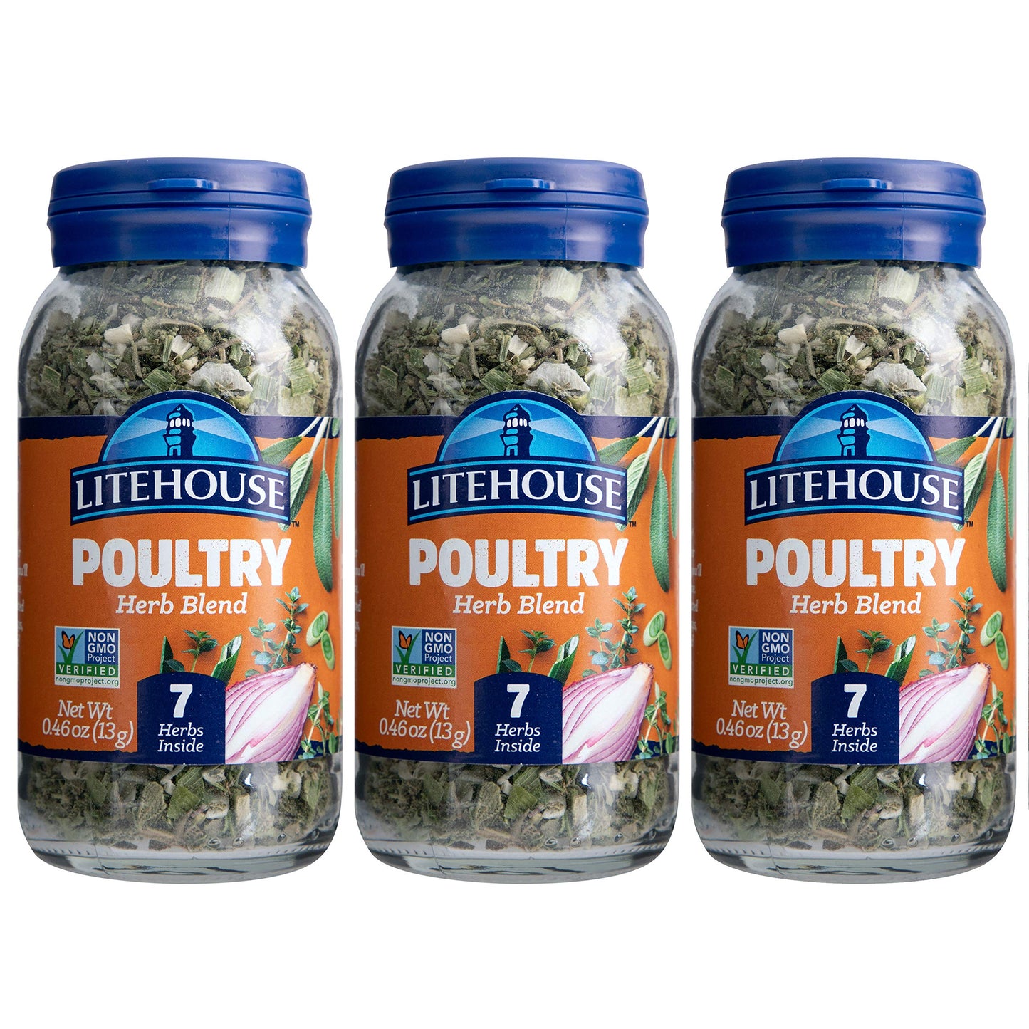 Litehouse Freeze Dried Poultry Herb Blend - Substitute for Fresh Poultry Herb, Jar Contains 7 Herbs, Organic, Poultry Herb Blend