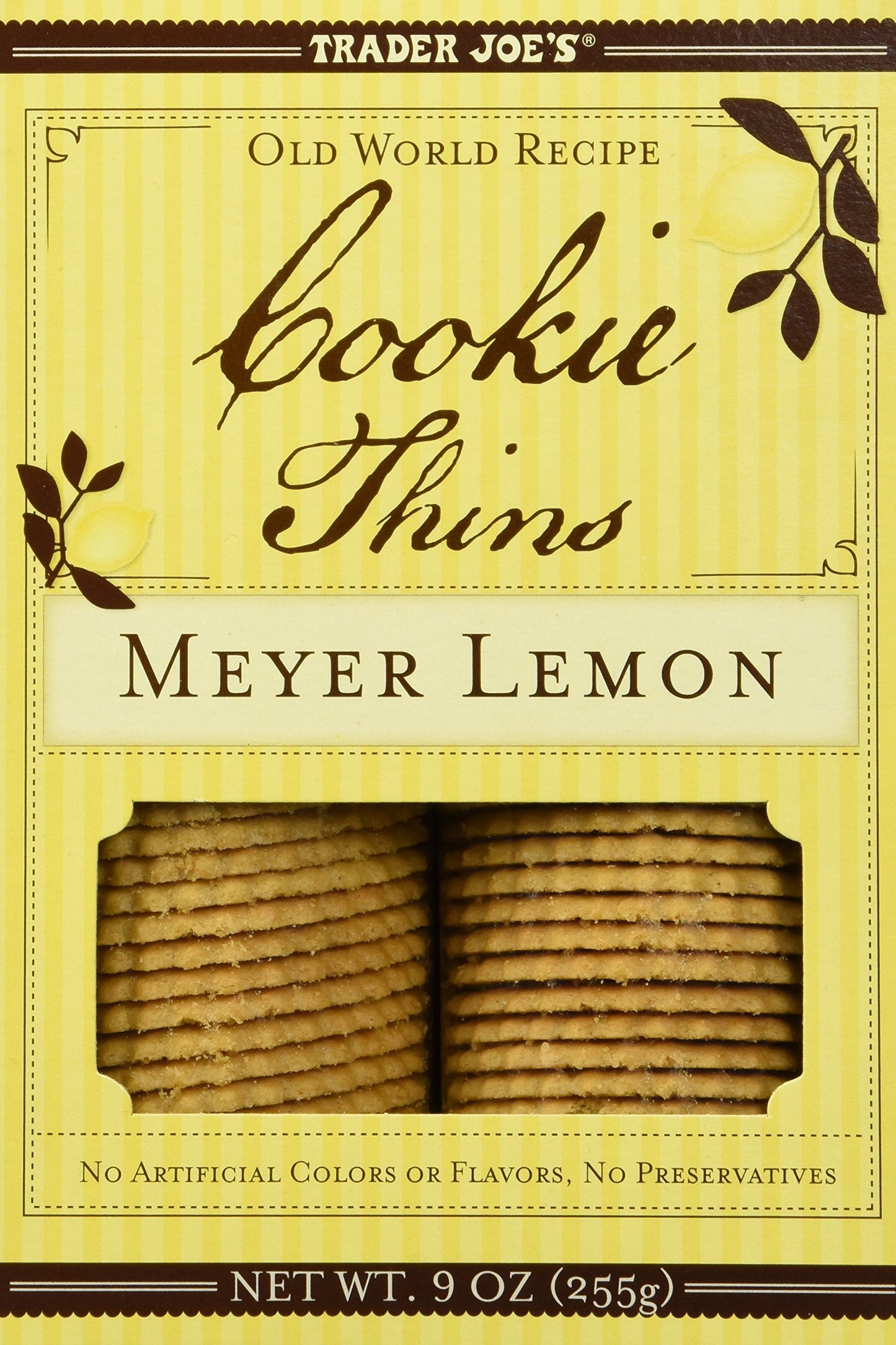 Trader Joe'S Meyer Lemon Cookie Thins 9Oz(255G)