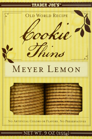 Trader Joe'S Meyer Lemon Cookie Thins 9Oz(255G)