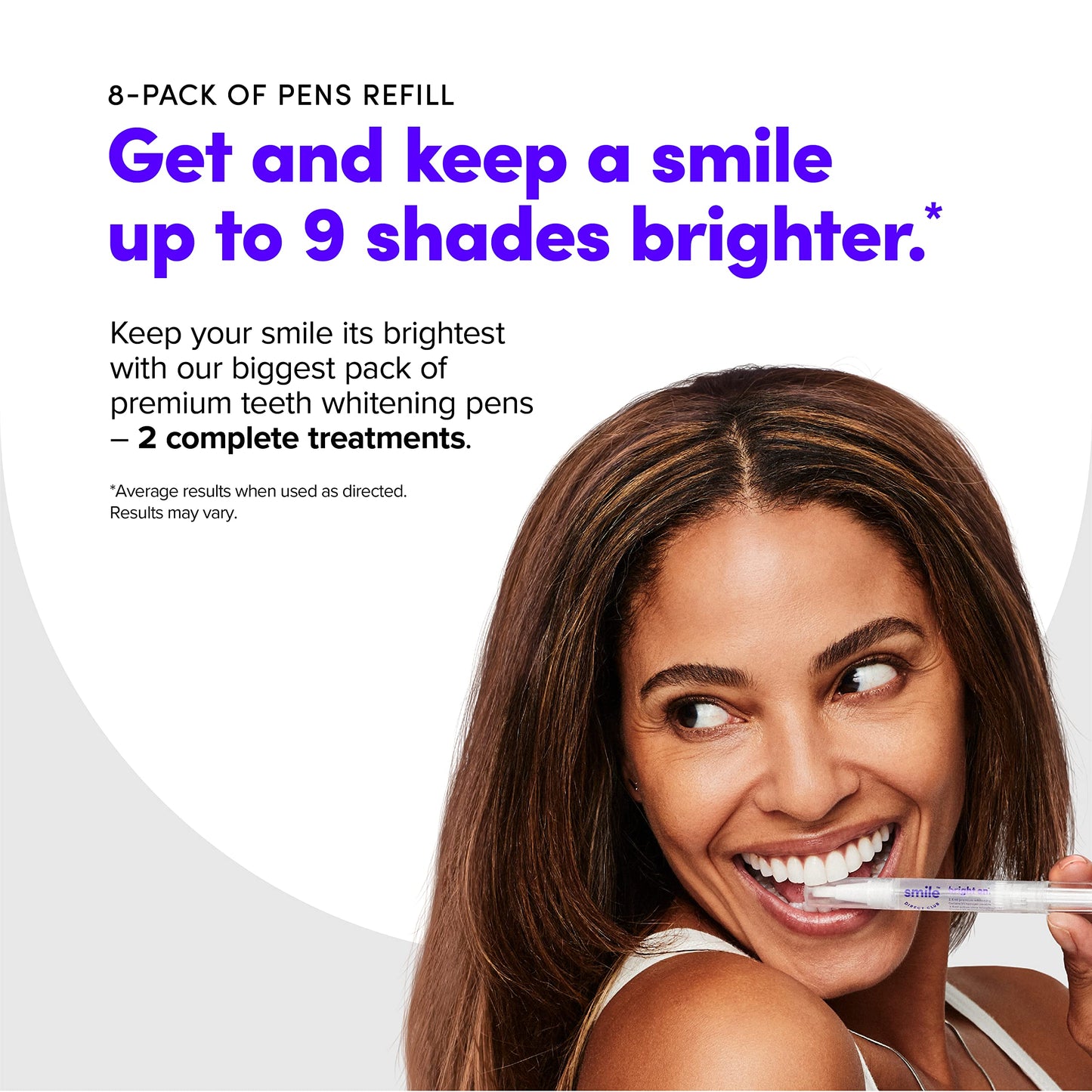 Smiledirectclub Teeth Whitening Kit - 8 1.4Ml Gel Pens - Professional Strength Hydrogen Peroxide - Pain Free And Enamel Safe - U