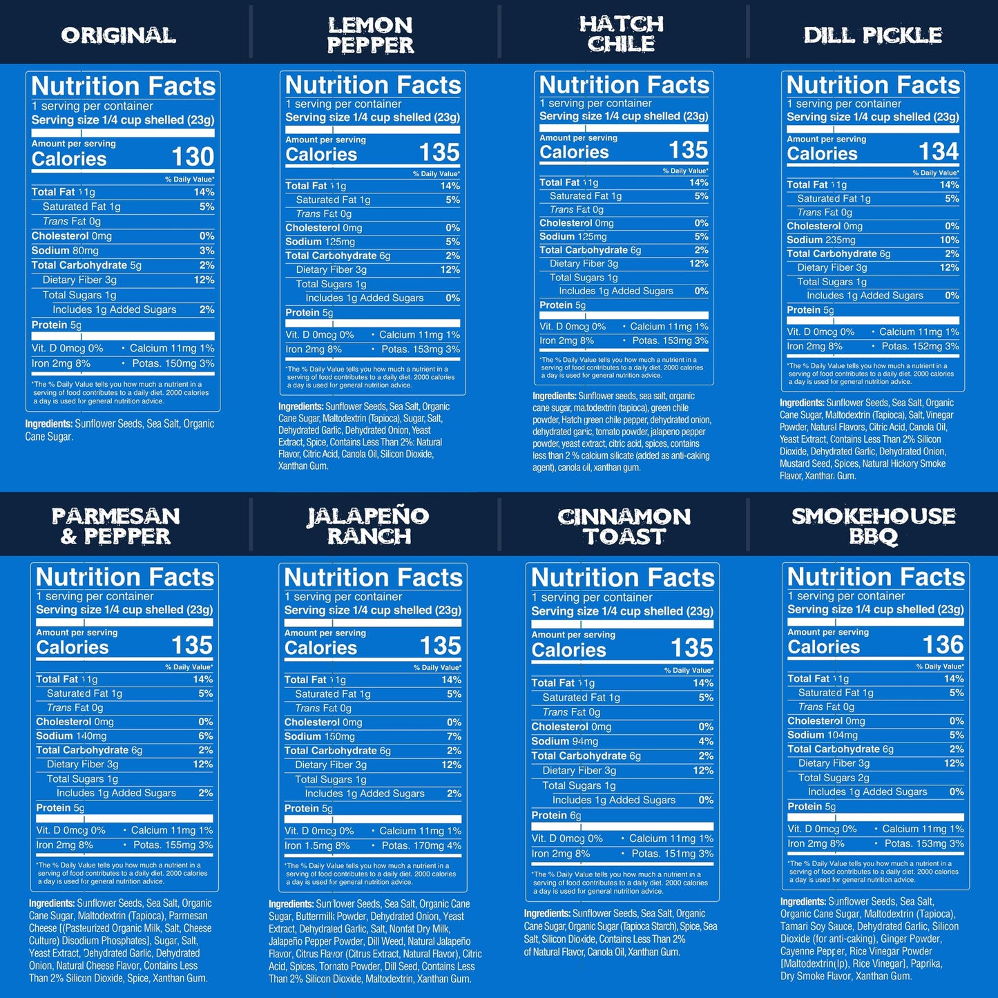 Chinook Seedery Roasted Sunflower Seeds to Eat - 1.5 oz (Pack of 36) Variety Packs - Jumbo Low Sodium Sunflower Seeds Keto Snack