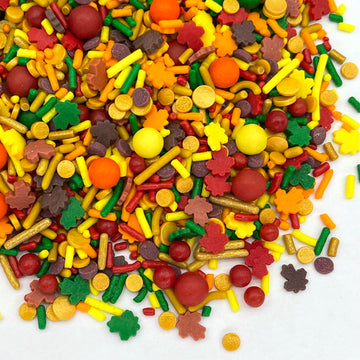 Manvscakes Fall Themed Sprinkles - Sprinkles For Cake Decorating, Edible Thanksgiving Themed Sprinkles, For Baking Chocolate Desserts, Cupcakes, Ice Cream, Caramel Apples & Other Desserts