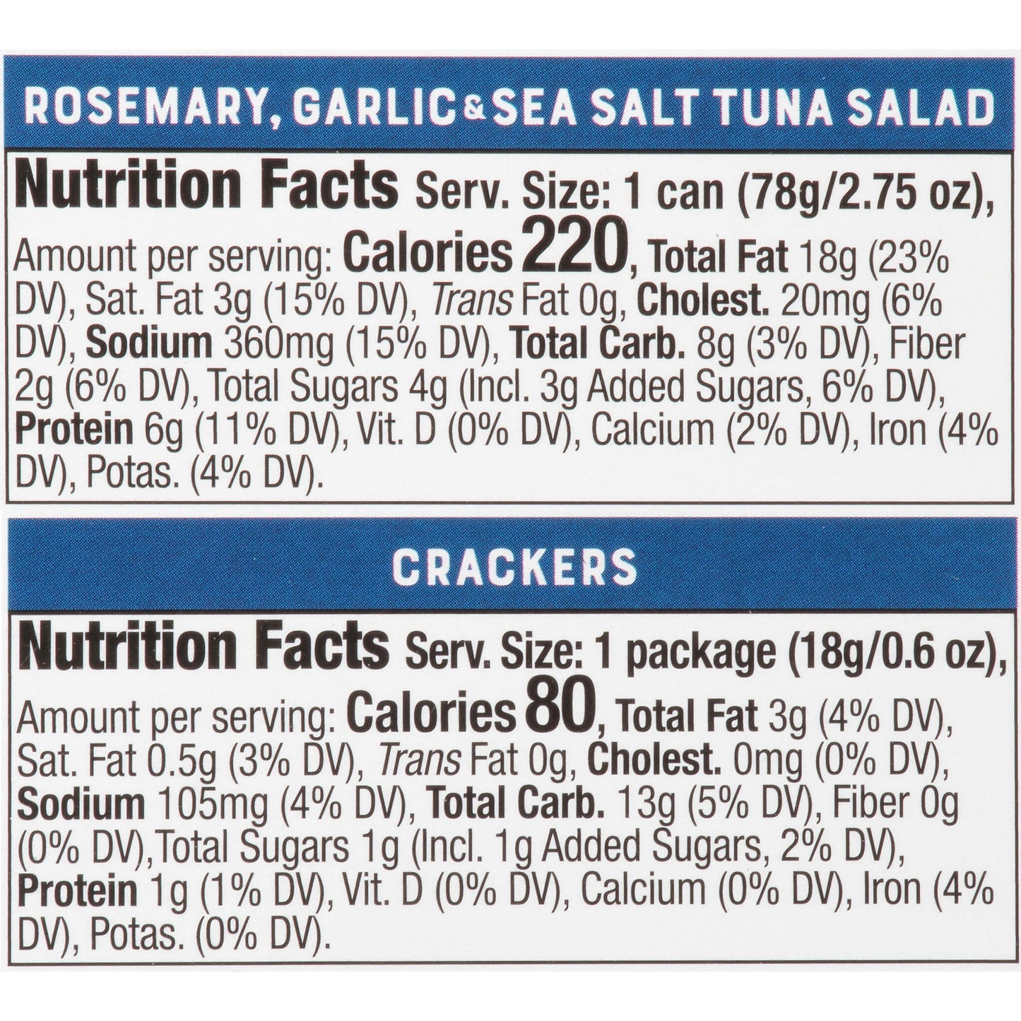 BUMBLE BEE Snack On The Run! Rosemary, Garlic & Sea Salt Tuna Salad with Crackers Kit, High Protein Snack Food, Canned Tuna, Hea
