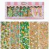 Confect St. Patricks Green & Gold Leaf Sprinkles | White Pearl Sprinkles | Gold Star Sprinkles | Edible Sprinkles | Sprinkles fo