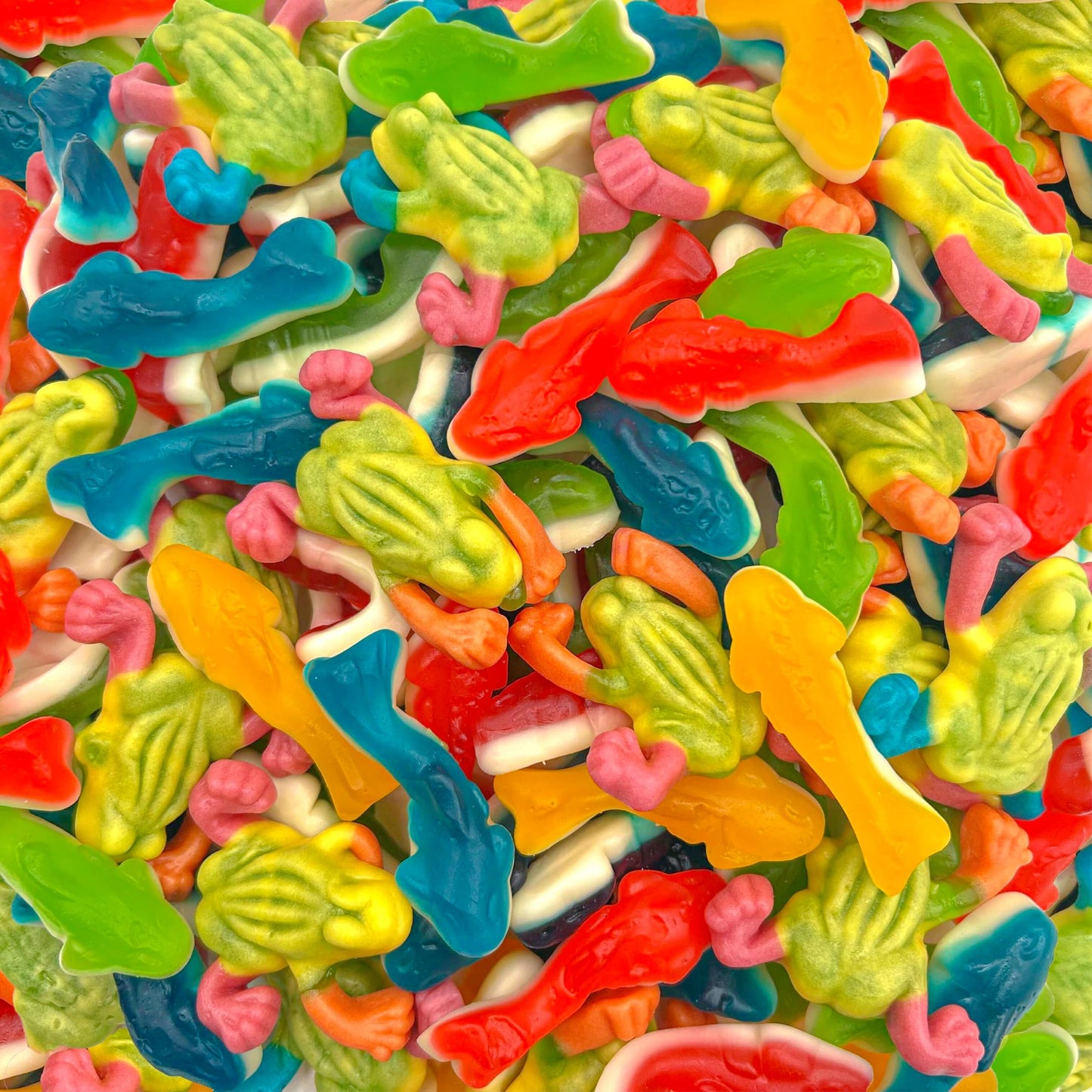 Gummy Sharks and Rainforest Frogs Candy Mix | 2 Pound Bulk Bag | Ocean and Jungle Critters | Assorted Fruit Flavors Gummy Mix | 