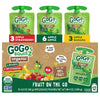 GoGo squeeZ Organic Applesauce and Fruit Puree  Variety Pack  Apple  Strawberry & Banana  3.2 oz (Pack of 12)  Unsweetened Organic Fruit Snacks for Kids  No Gluten  Nut & Dairy  BPA Free Pouches