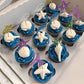 Mermaid Birthday Cake Toppers Set - Sparkling Ocean Theme Decor With Happy Birthday Topper And 12 Colorful Mermaid Cupcake Picks
