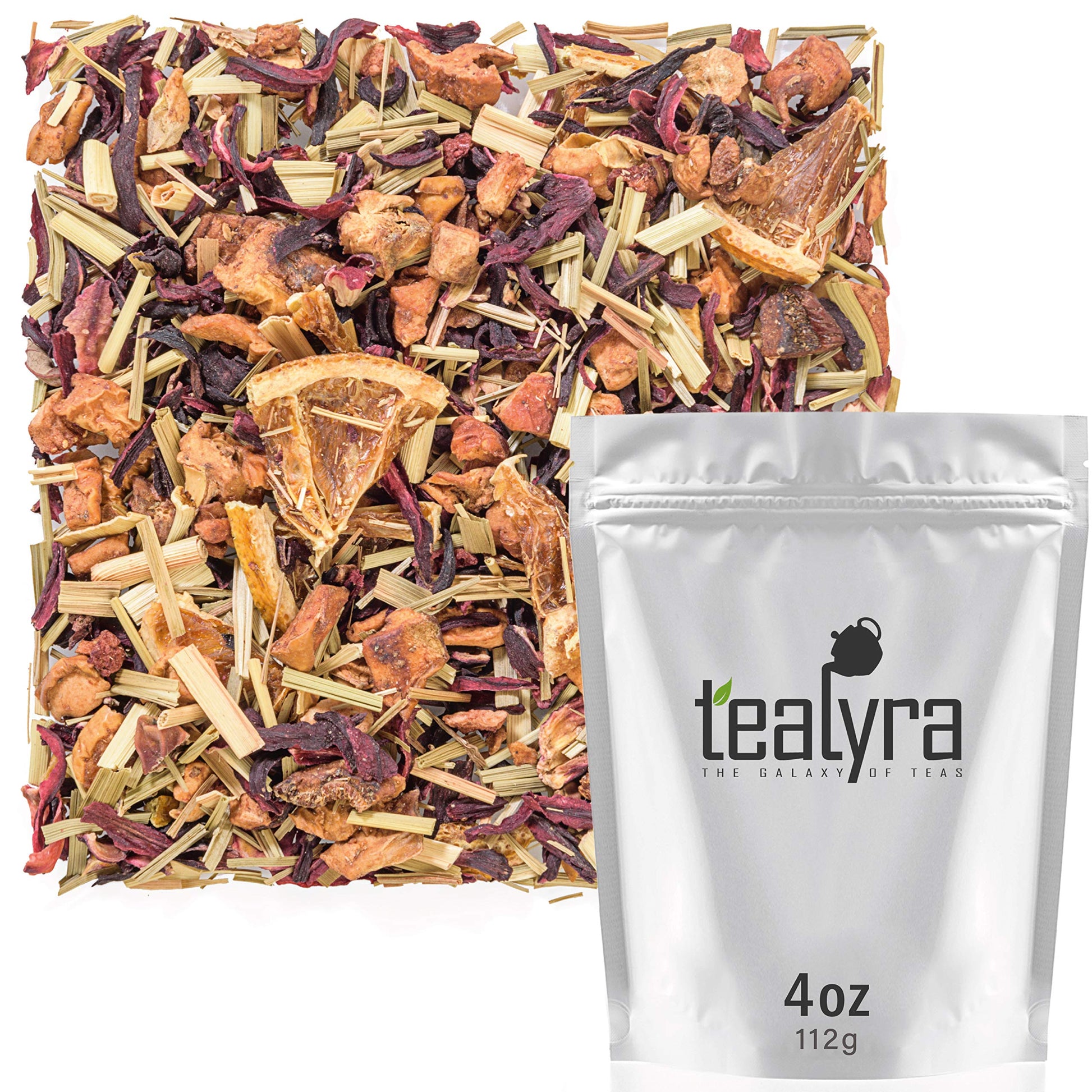 Tealyra Herbal Loose Leaf Tea - Strawberry Orange Sunrise - 4 oz - All Natural, Low Caffeine, Rich in Vitamins and Antioxidants