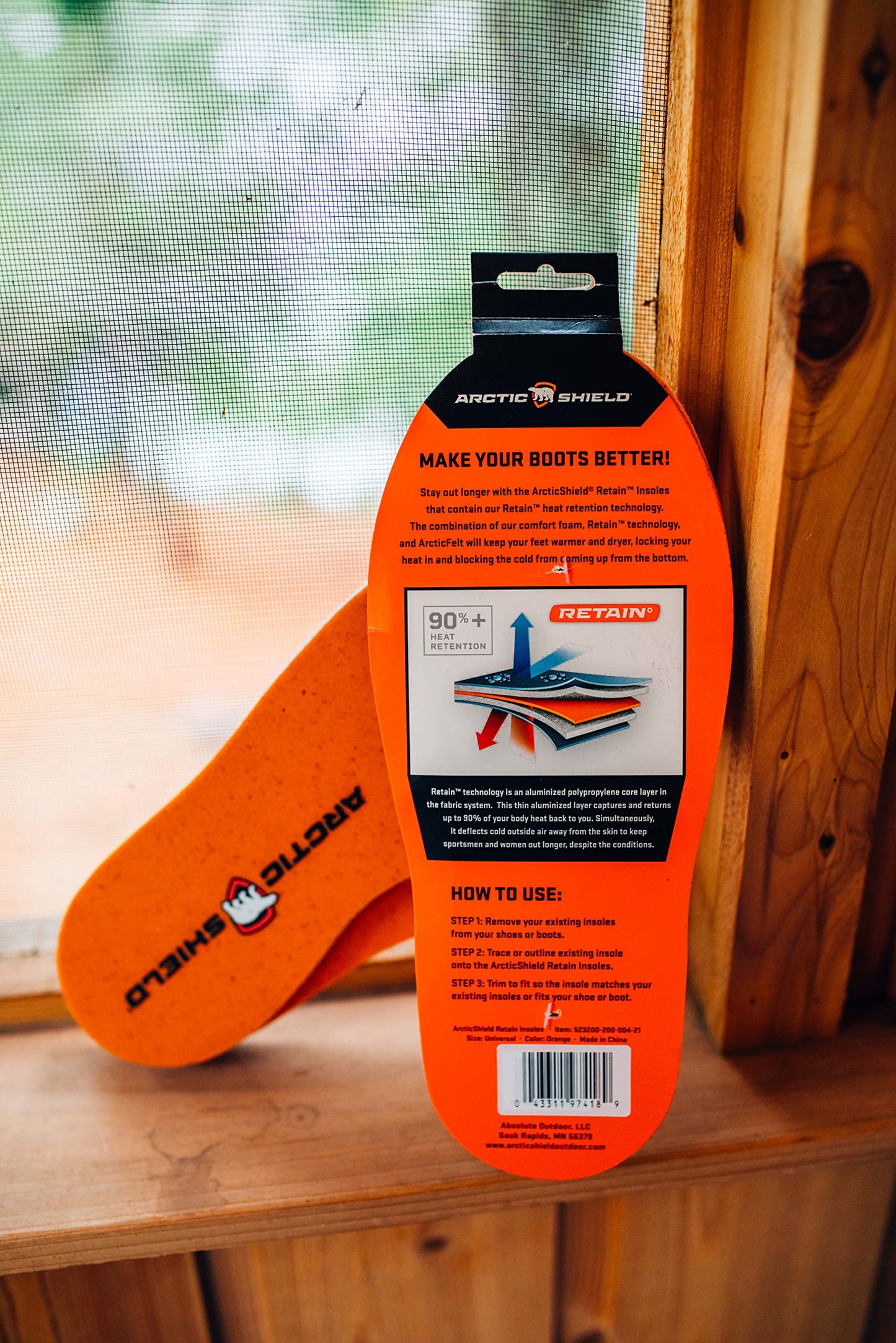 Arcticshield Heat Retain Boot/Shoe Insole, Orange