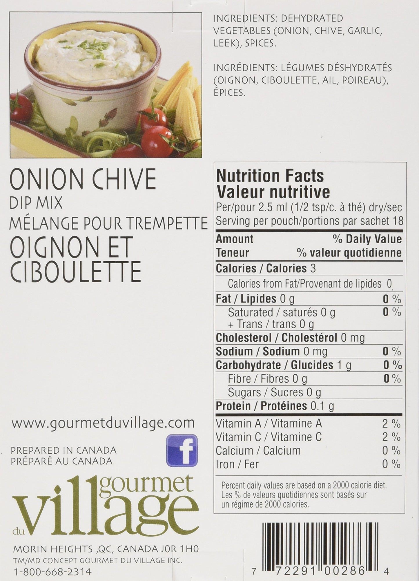 Gourmet du Village Dip Mix Onion Chive - 0.6 oz