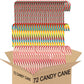 Generic Multicolor Candy Canes - Full Size, 6 Pack (12ct Each), 72 Total - Red Peppermint, Yellow Rainbow Cherry, Green & White