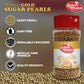 Bakers Choice Edible Pearls - Pearl Sprinkles - Metallic Gold Sugar Pearls - Dairy Free - Kosher - 3 Oz.