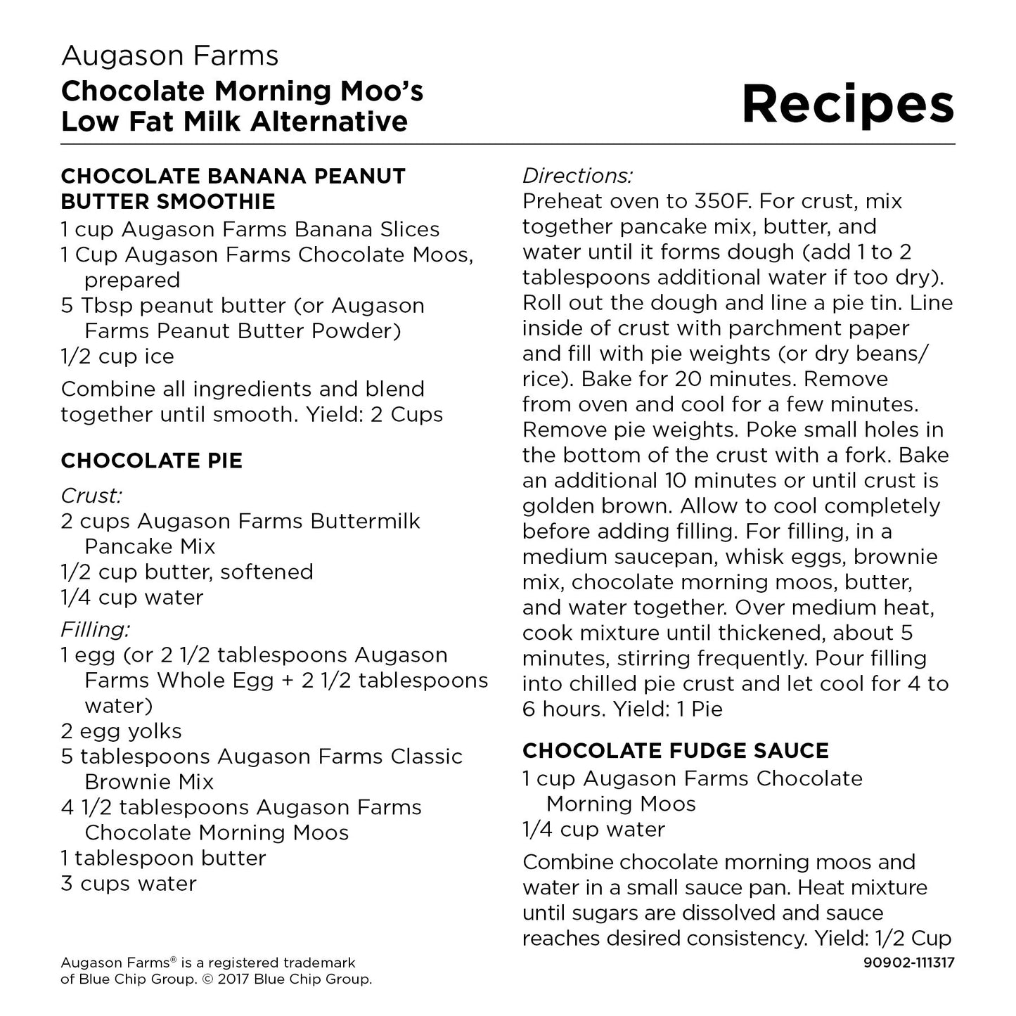 Augason Farms Morning Moo's Chocolate Low Fat Milk Alternative Can, Emergency Food Supply, Everyday Meals, 67 Servings