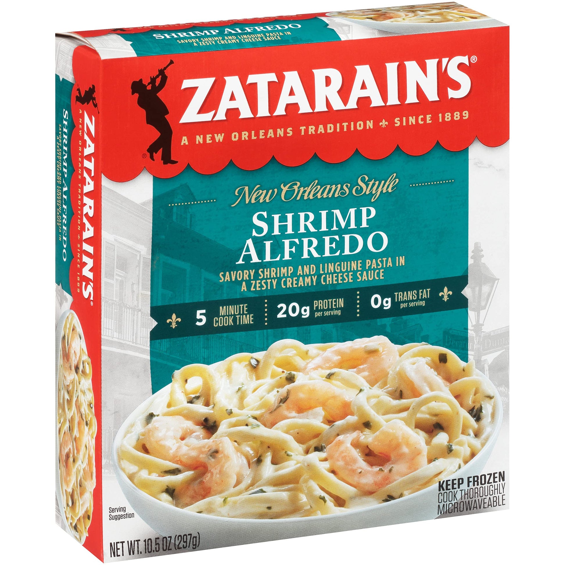 Zatarains Shrimp Alfredo, Frozen Meal, 10.5 oz