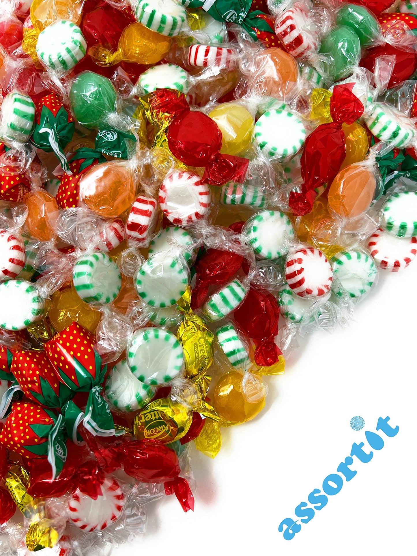 Assortit Halloween Hard Candy Assortment - Peppermint, Cinnamon, Butterscotch - 10 lbs - Orange