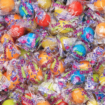 Sour Gumballs - Sour Fruit Gum - 60 Pcs Individually Wrapped Gumballs - Chewing Bubble Gum - 12 Oz Chewing Bubble Gum Balls - Co