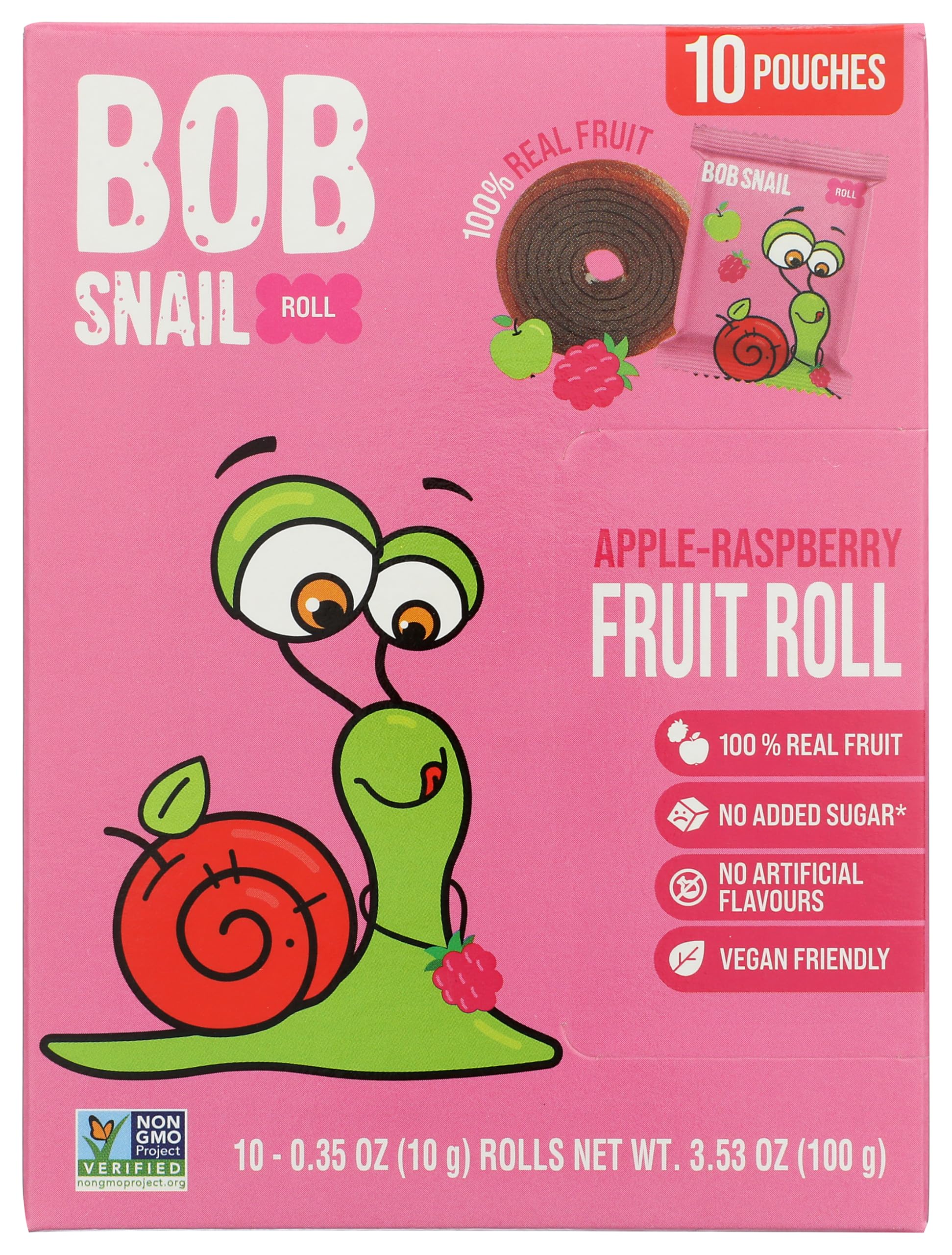 Bob Snail Apple Raspberry Fruit Rolls, 100 GR