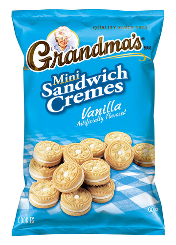Grandmas Mini Cookies, Vanilla Crme, 3.71 Ounce (Pack of 24)