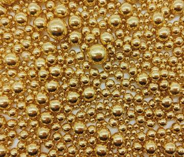 Edible Super Gold Sugar Pearls Sprinkles Candy Mix Size Pearls Cake Decorations Cupcake Toppers Cookie Decorating Perfect For We