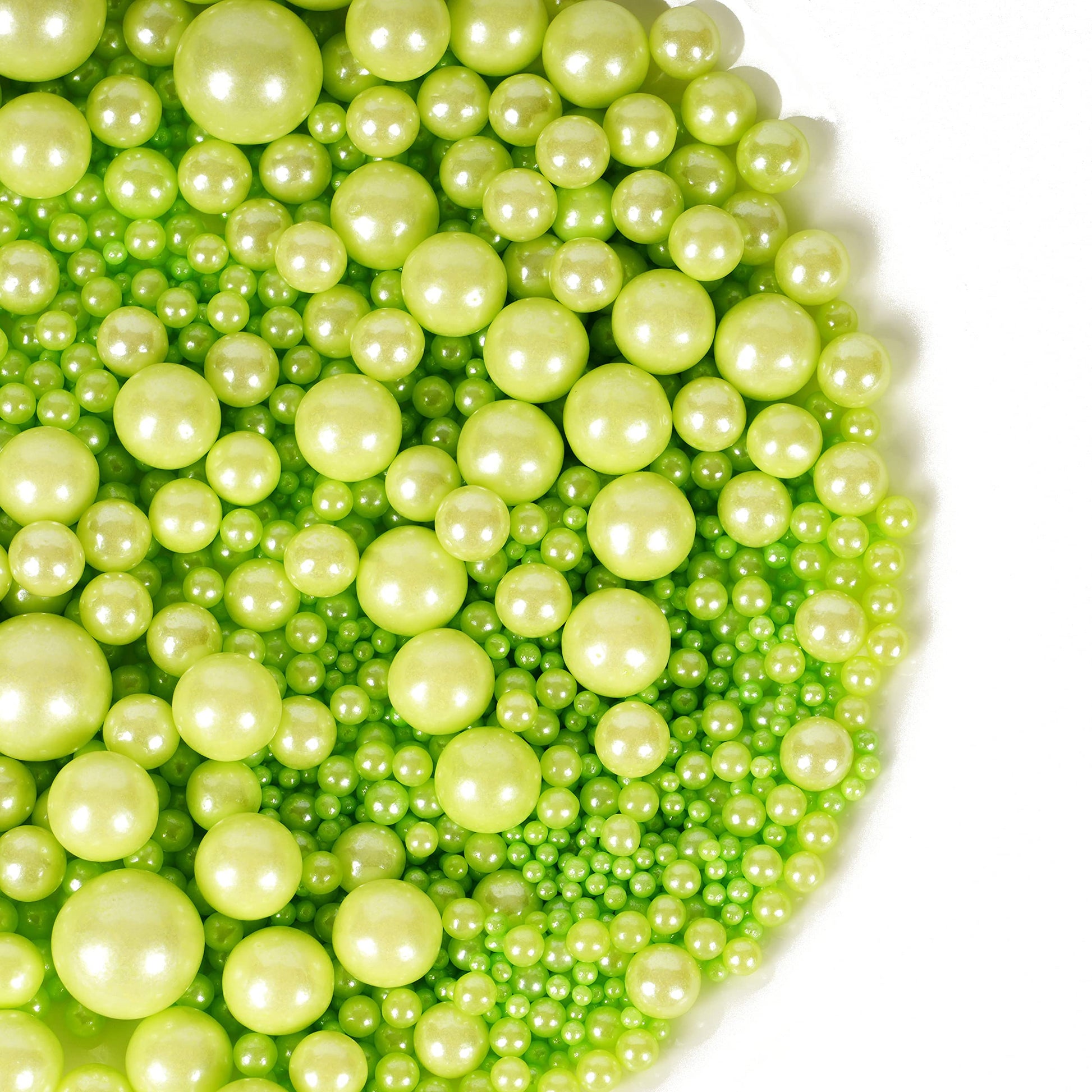 Kasvan Halloween Green Pearl Sugar Sprinkles - Edible Candy Pearls 130G/4.58 Oz, Mix Size, Baking Cake Decorations, Ice Cream To