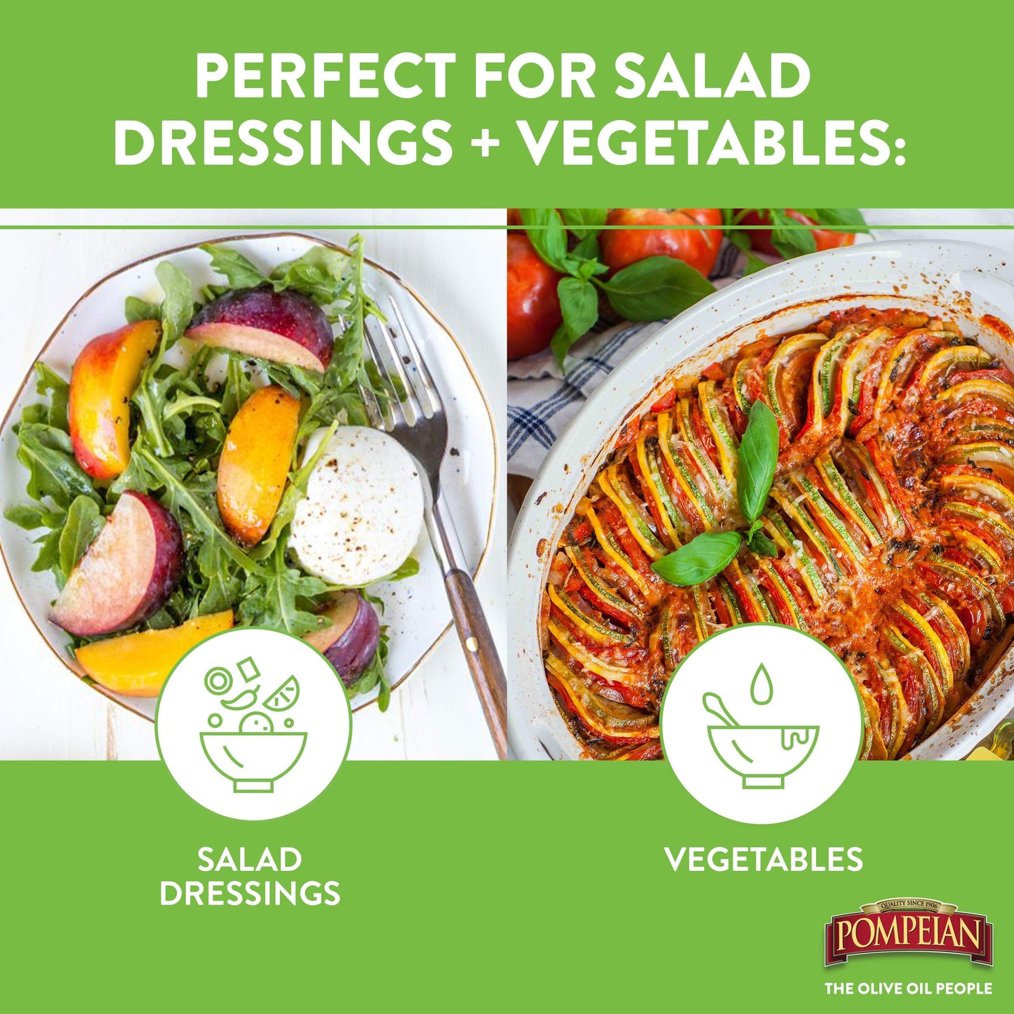 Pompeian Gourmet Organic Balsamic Vinegar, Perfect For Salad Dressings, Marinades & Vegetables, Non-Allergenic, Non-Gmo, 16 Fl. Oz.