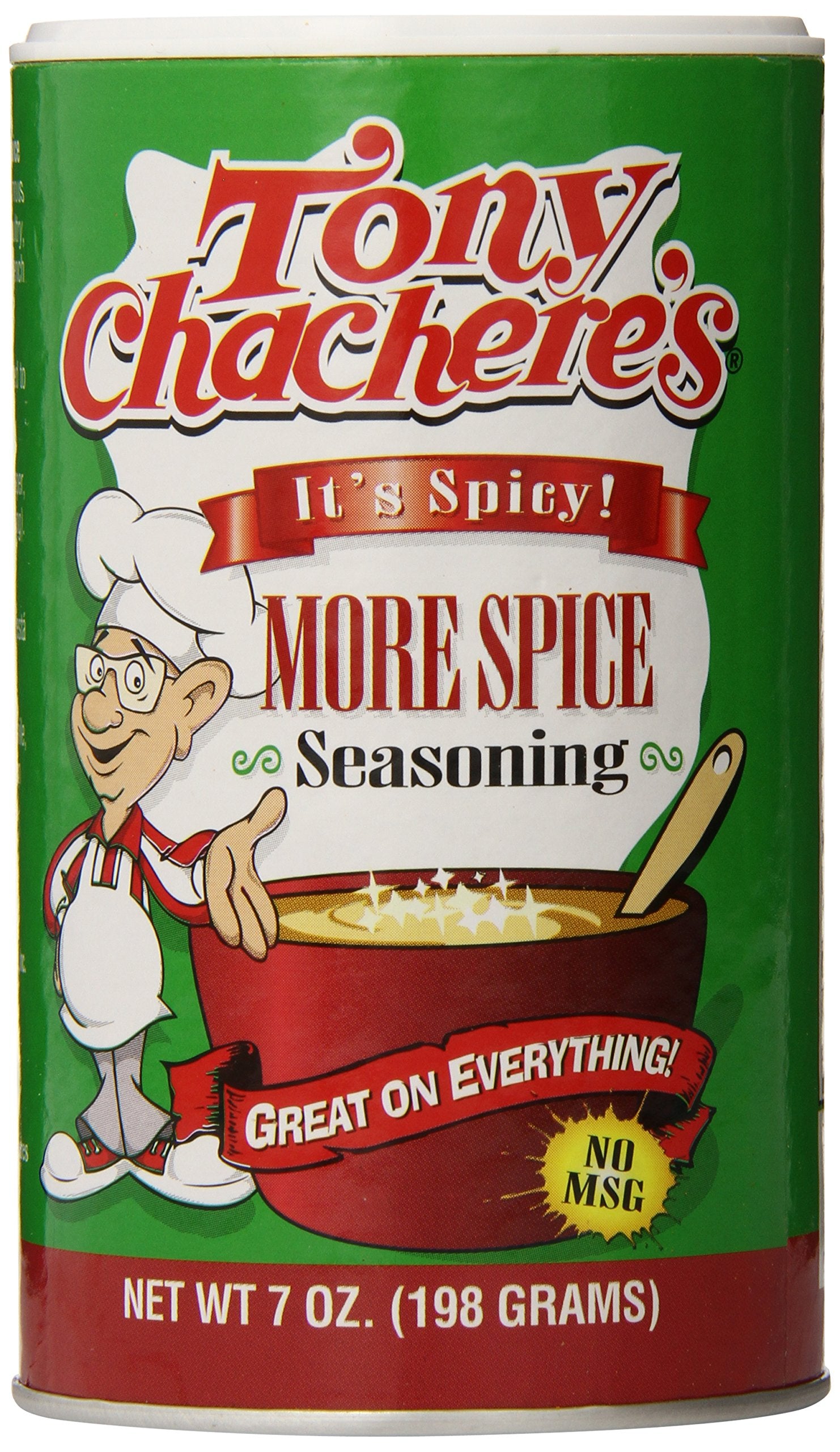Tony Chachere More Spice Seasoning, 7-Ounce Containers (Pack of 12)