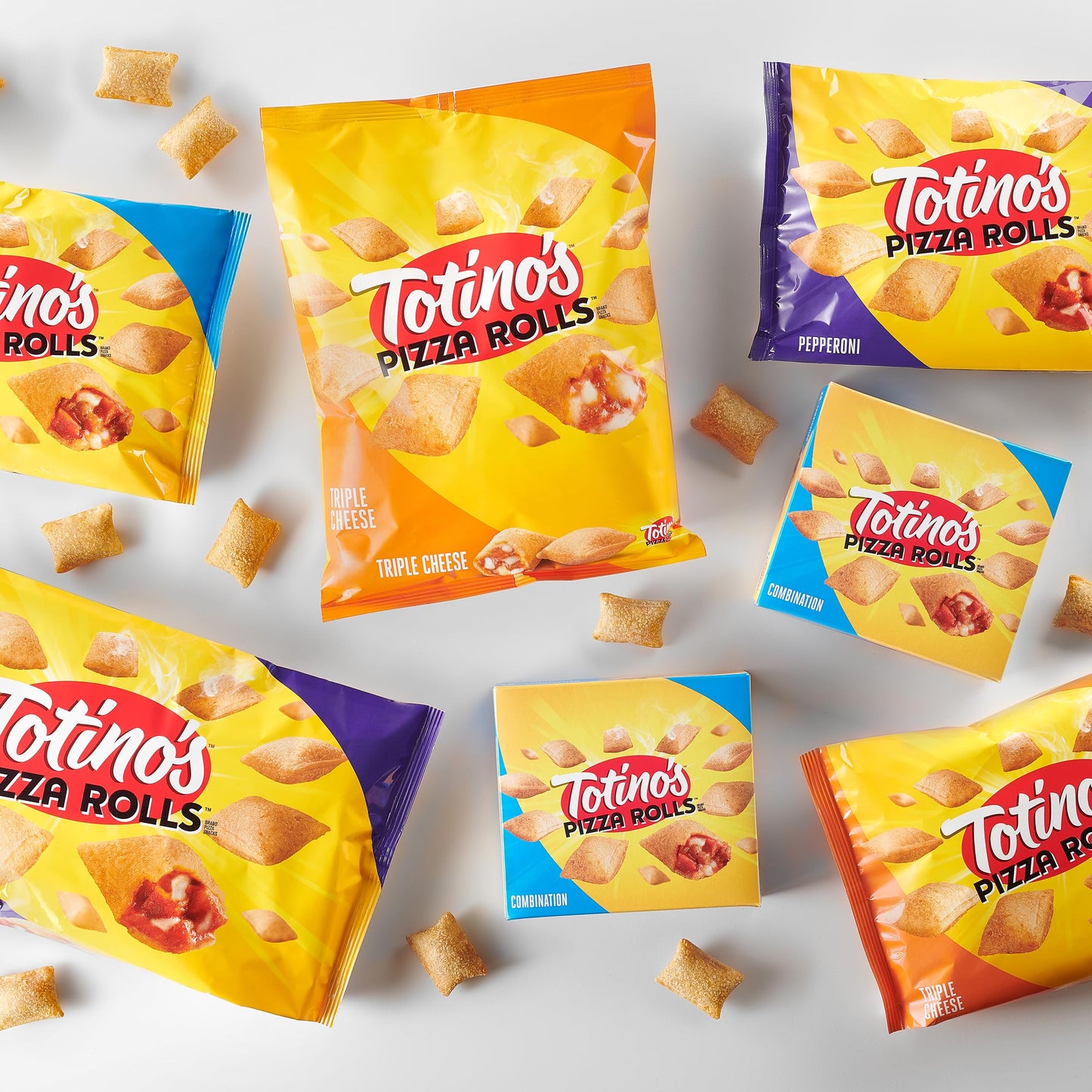 TotinoS Pizza Rolls, Pepperoni Flavored, Frozen Snacks, 50 Rolls, 24.8 Oz