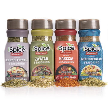 iSpice Spices and Seasonings Sets Different World Flavor Seasoning - All International | WORLD FLAVORS PREMIUM SEASONINGS (4 Pac