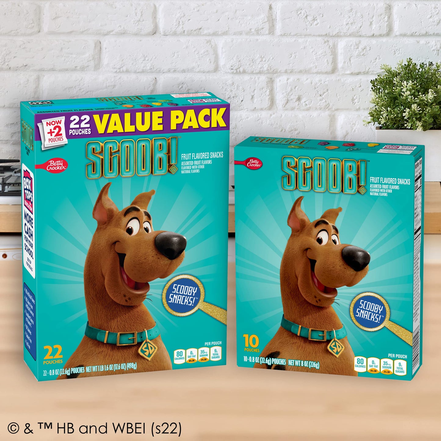 Scooby Doo Fruit Flavored Snacks, Treat Pouches, Value Pack, Halloween Candy Alternative, 22 Ct