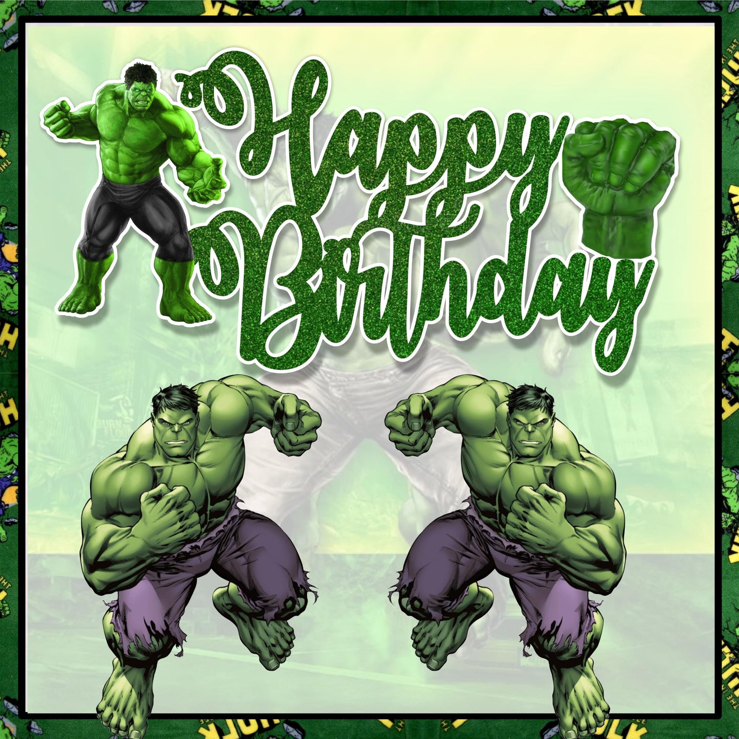 Seyal Hlk Happy Birthday Cake Topper - Durable Art Board, Vibrant Design, Model USCaketop182