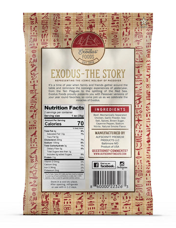 Passover Exodus Salami Chips - Spicy, 5 Pack
