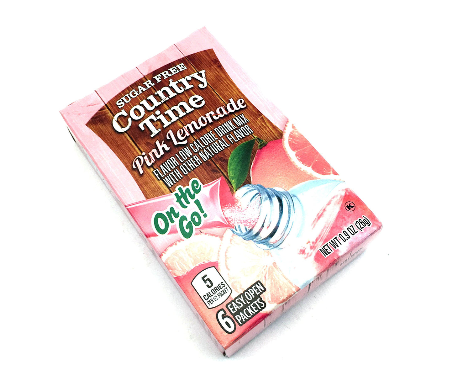 Country Time Pink Lemonade Sugar Free On The Go, 0.9 Ounce Packet, 6Ct (Pack Of 12)