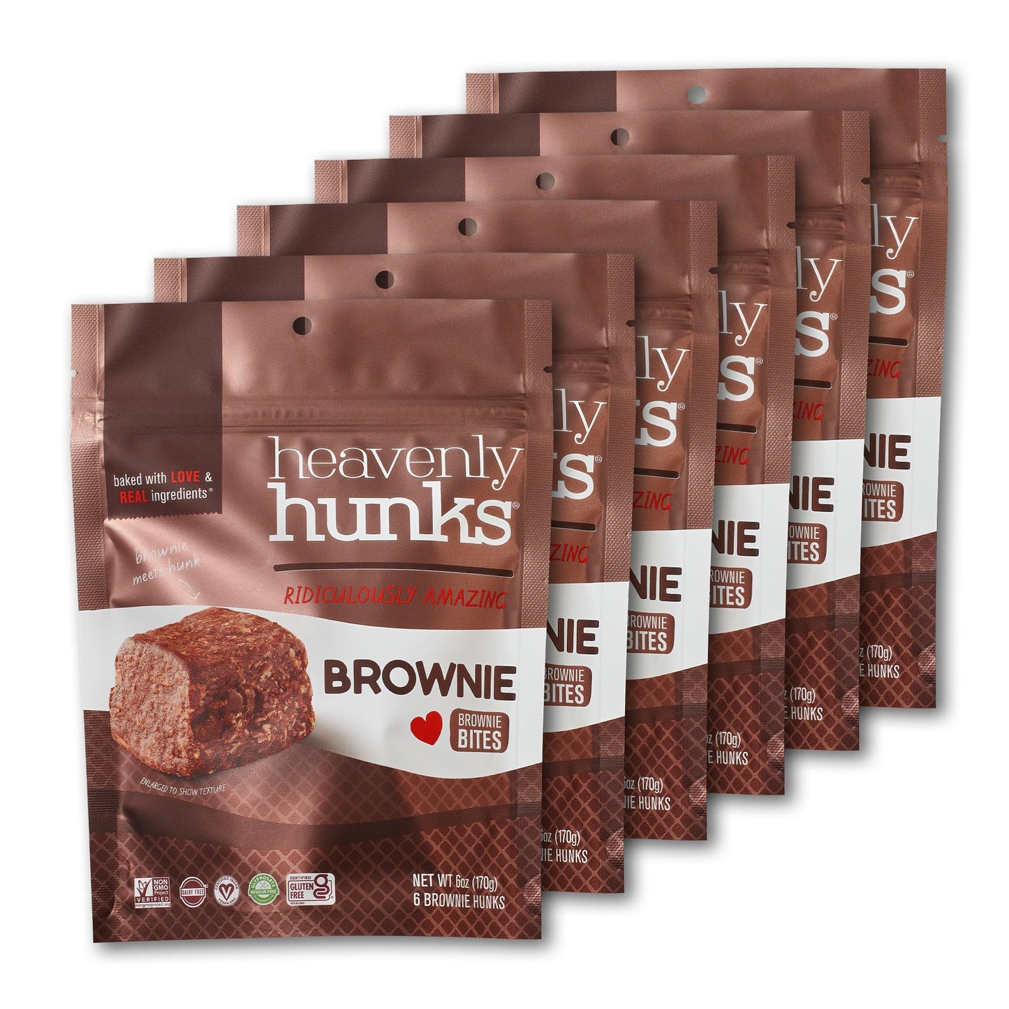 Heavenly Hunks Brownie 6oz (6 Pack)