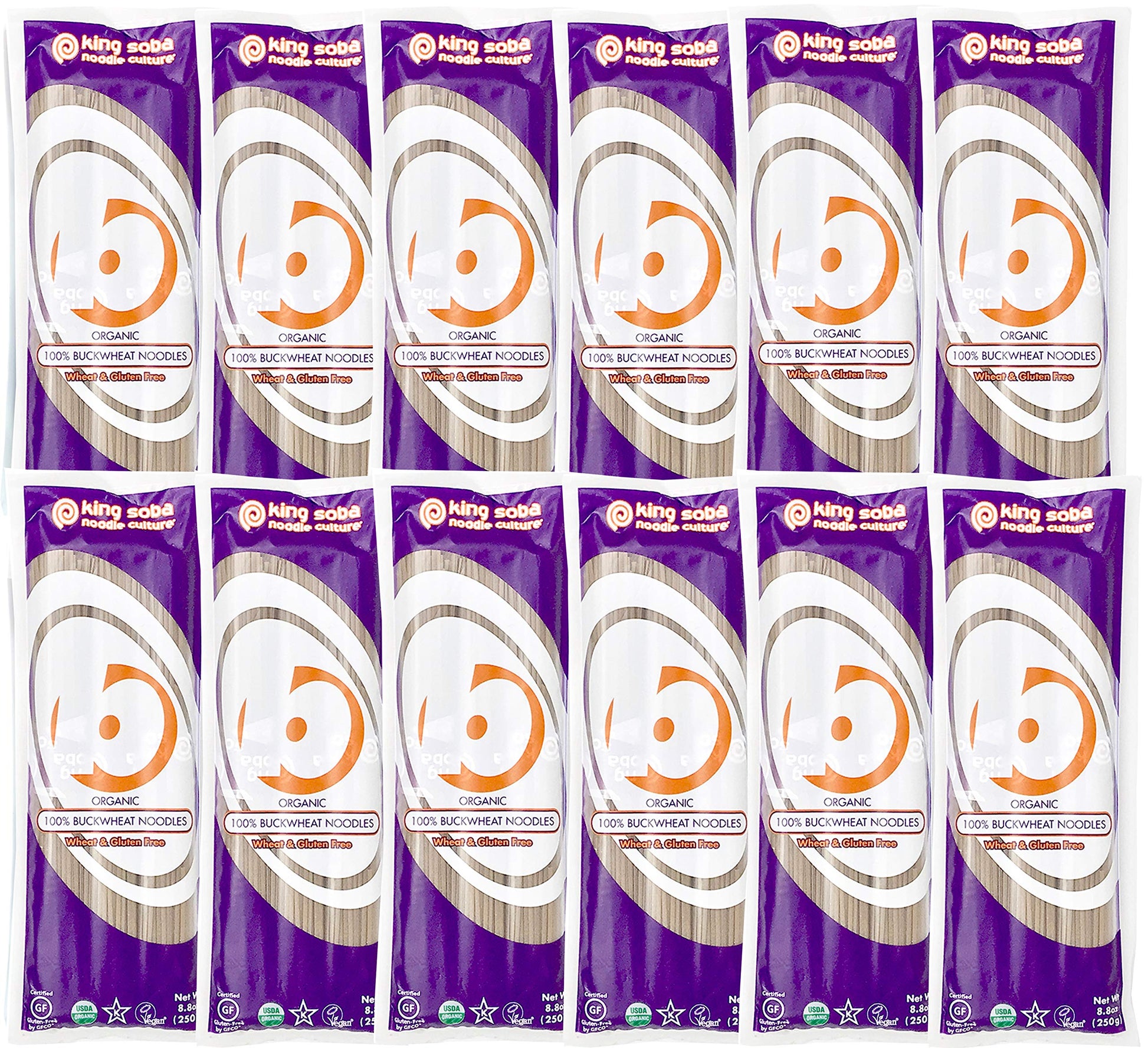 100% Buckwheat Pasta Noodles 12-PACK- Organic & Gluten-Free- 105.6oz, 3 servings per package