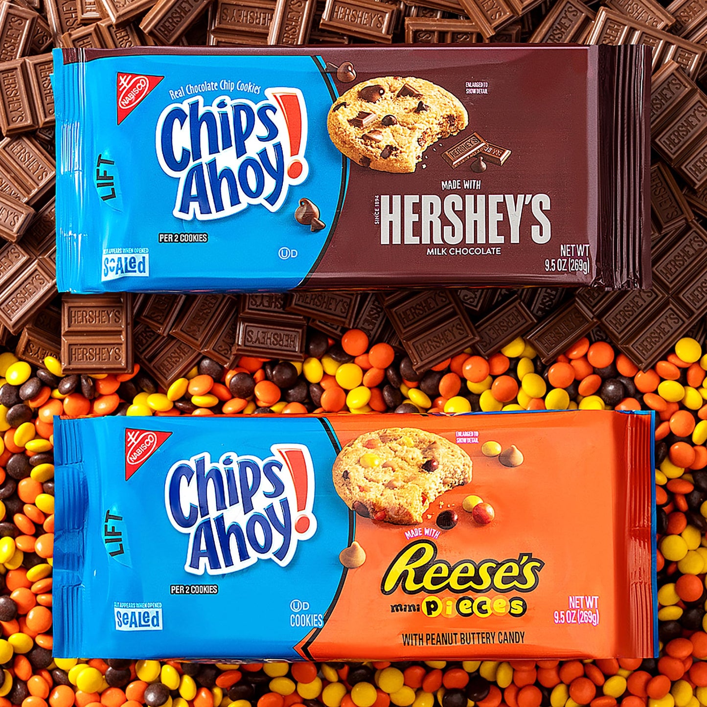 Chips Ahoy! Hershey'S Milk Chocolate Chip Cookies, 9.5 Oz