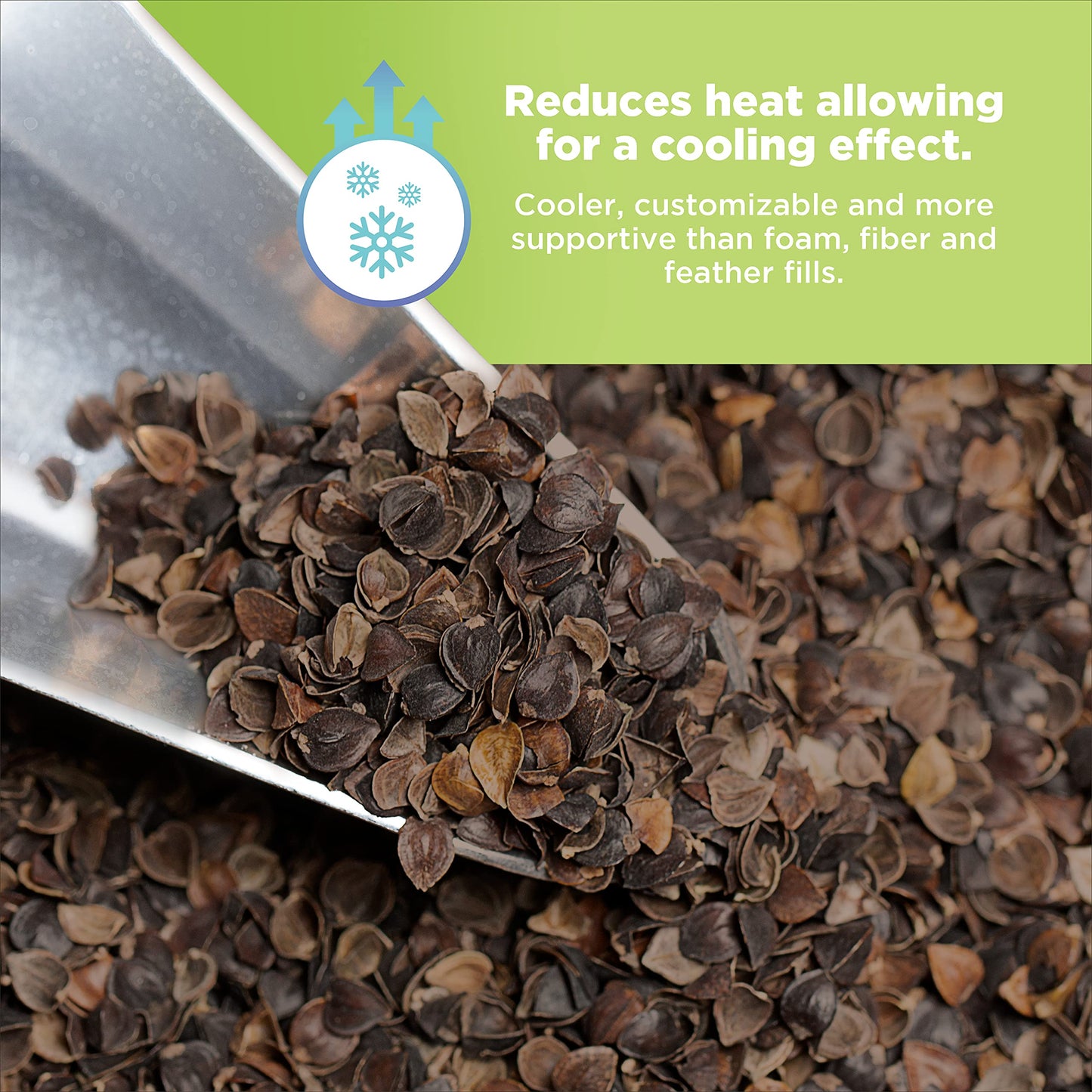 Bean Products Buckwheat Hull Filling - 10 lbs - Brown Color