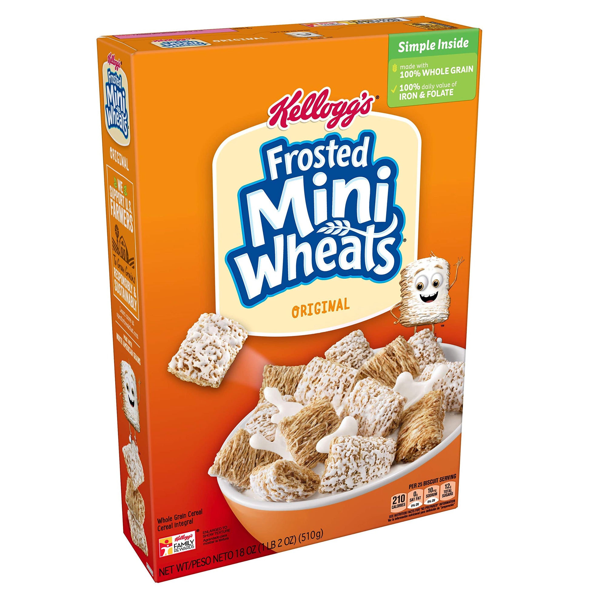 Frosted Mini-Wheats Breakfast Cereal, Original, 18 Ounce (Pack of 16)
