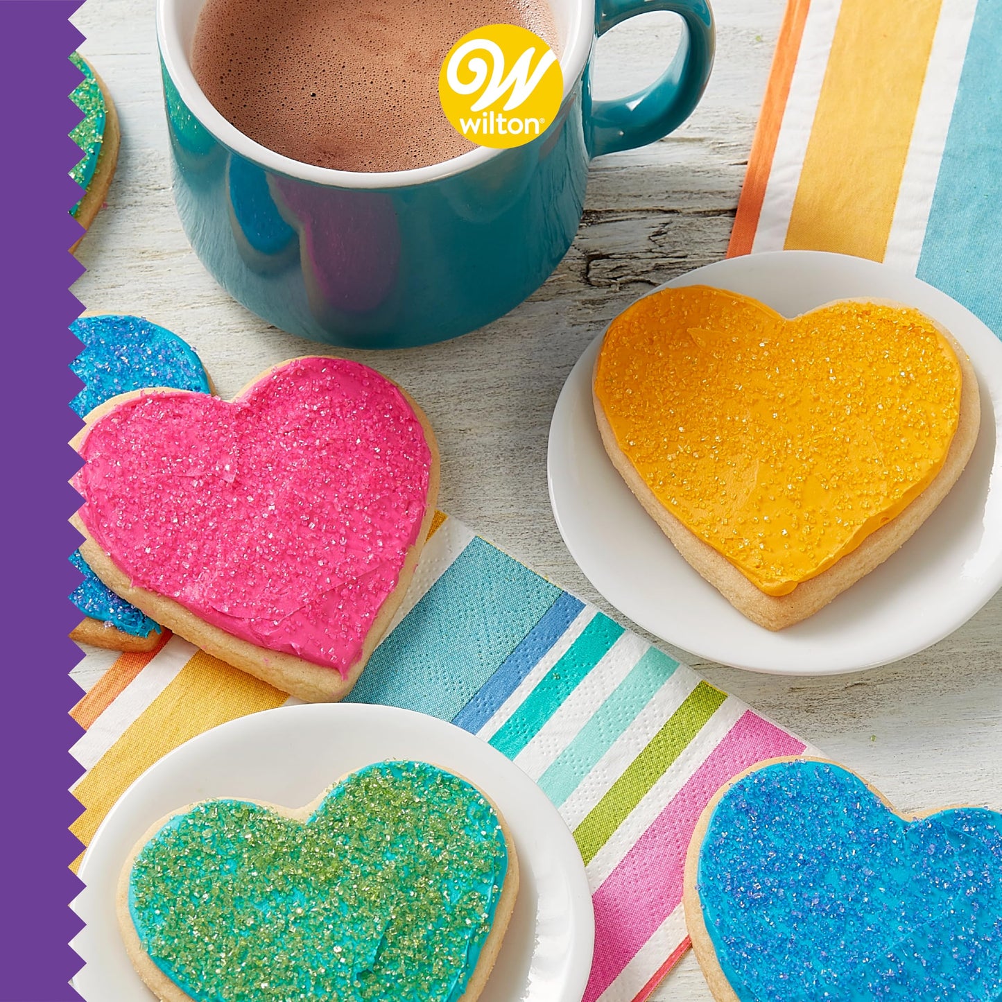 Wilton Bright Multicolored Sugar Sprinkles, 4-Colors Sanding Sugar for Desserts, 4.4 oz.