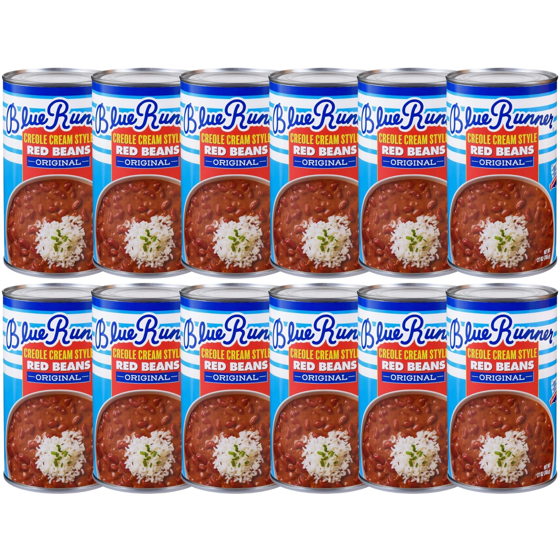 Blue Runner Creole Cream Style Red Beans 27 Ounce (Pack of 12)