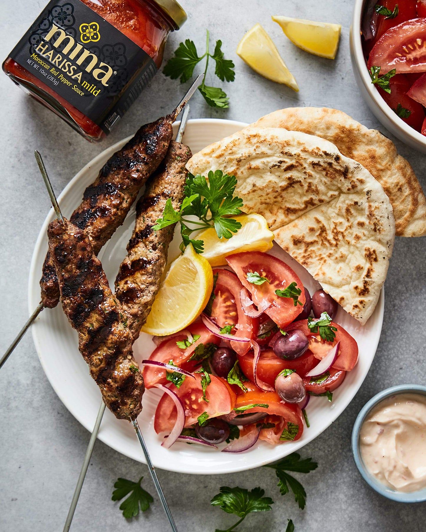 Mina Mild Harissa Sauce, Mild Sauce Crafted with Fresh Red Peppers Instantly Transforms Any Plate with the Lively Flavors of Mor
