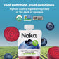Noka Superfood Smoothie Pouches (Blueberry Beet) 4 Pack, with Plant Protein, Prebiotic Fiber & Flax Seed, Organic, Gluten Free,