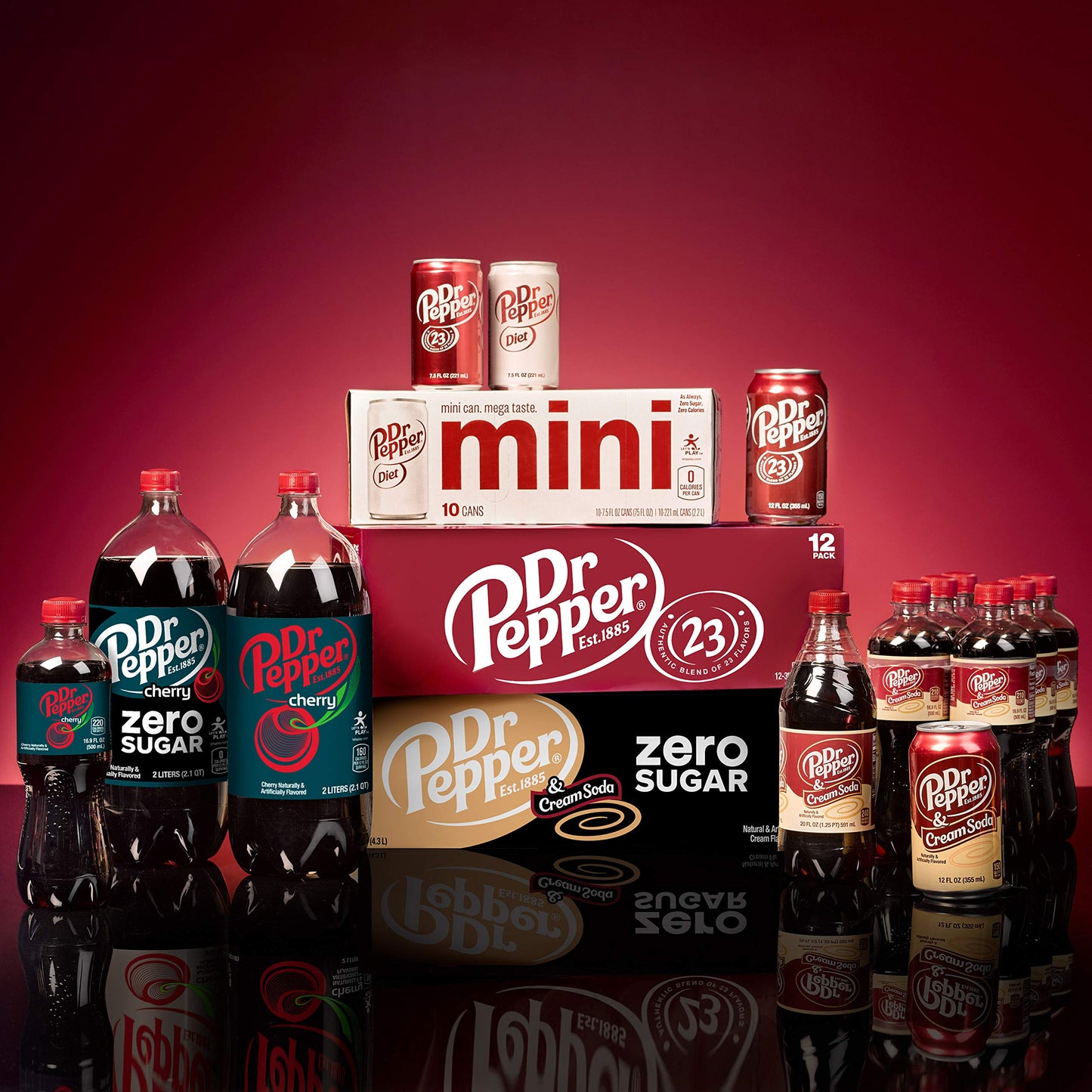 Dr Pepper Zero Sugar Cream Soda, 12 Fl Oz Cans, 12 Pack